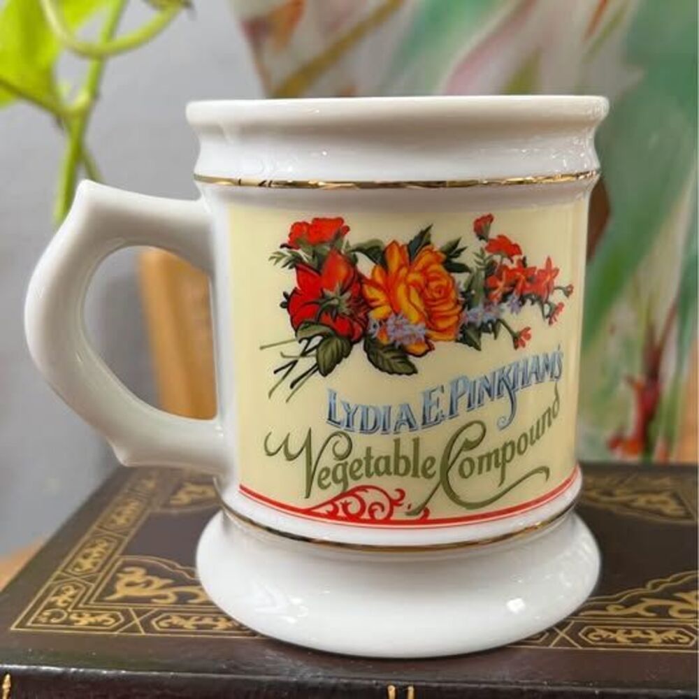 Coffee Mug 1985, Lydia E. Pinkham the Corner Store Porcelain